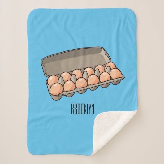 Couverture Sherpa Illustration de carton d'oeufs (Devant)