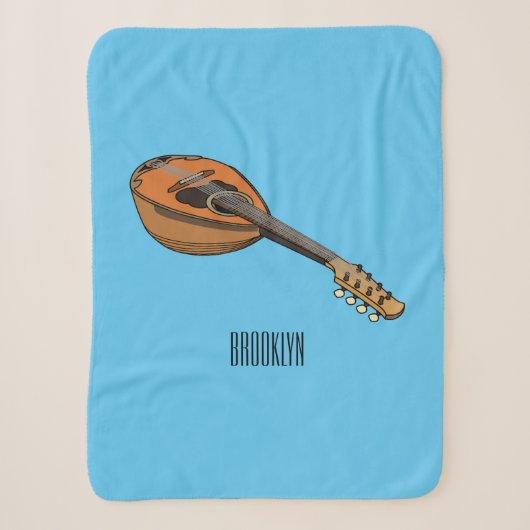 Couverture Sherpa Illustration de cartoon de mandoline (Devant)