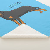 Couverture Sherpa Illustration de chien Rottweiler (3/4)