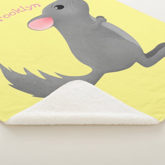 Couverture Sherpa Illustration de chinchilla gris mignon (3/4)