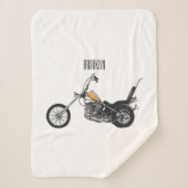 Couverture Sherpa Illustration de Chopper Motorcycle 1950 (Devant)