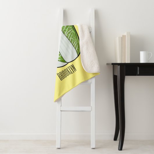 Couverture Sherpa Illustration de chou chinois (En situation)