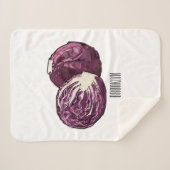 Couverture Sherpa Illustration de chou rouge (Devant (Horizontal))