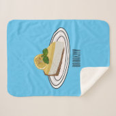 Couverture Sherpa Illustration de citron cheesecake (Devant (Horizontal))