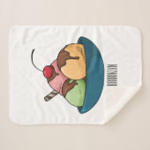 Couverture Sherpa Illustration de crème glacée (Devant (Horizontal))