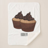 Couverture Sherpa Illustration de Cupcake (Devant)
