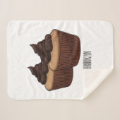 Couverture Sherpa Illustration de Cupcake (Devant (Horizontal))