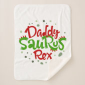 Couverture Sherpa Illustration de Daddy Saurus Rex (Devant)