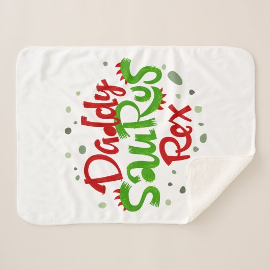 Couverture Sherpa Illustration de Daddy Saurus Rex (Devant (Horizontal))