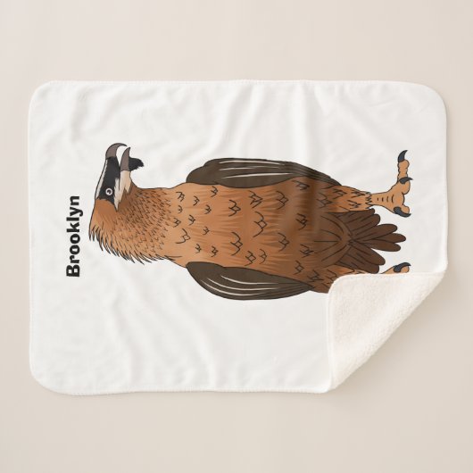 Couverture Sherpa Illustration de dessin animé autour du vautour (Devant (Horizontal))