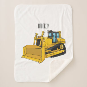Couverture Sherpa Illustration de dessin animé Bulldozer