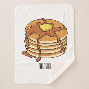 Couverture Sherpa Illustration de dessin animé de Pancake