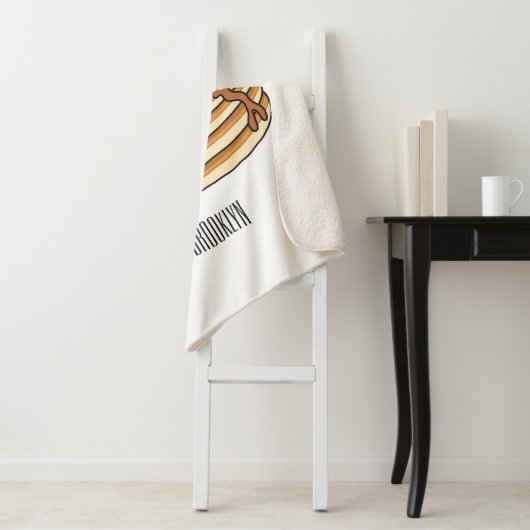 Couverture Sherpa Illustration de dessin animé de Pancake (En situation)