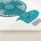 Couverture Sherpa Illustration de dessin animé de ventilateur (3/4)