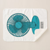Couverture Sherpa Illustration de dessin animé de ventilateur (Devant (Horizontal))