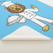 Couverture Sherpa Illustration de dessin animé d'un lion mignon chef (3/4)