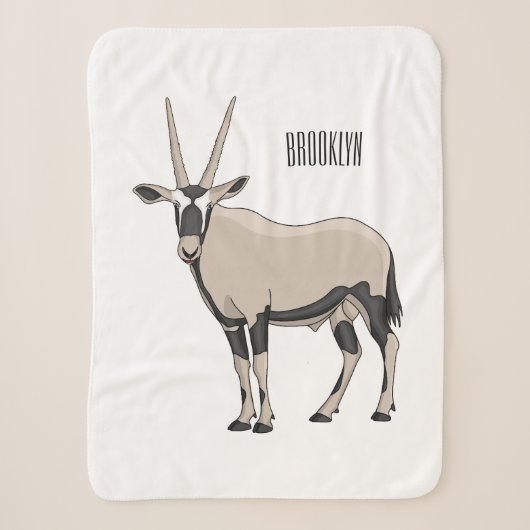 Couverture Sherpa Illustration de dessin animé Oryx (Devant)