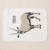 Couverture Sherpa Illustration de dessin animé Oryx (Devant (Horizontal))