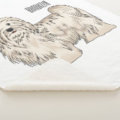 Couverture Sherpa Illustration de dessin de chien de Havan (3/4)