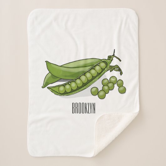 Couverture Sherpa Illustration de dessin de pois (Devant)