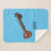 Couverture Sherpa Illustration de dessin de Sitar (Devant (Horizontal))
