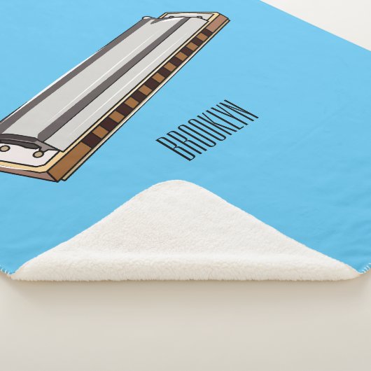 Couverture Sherpa Illustration de dessin d'Harmonica (3/4)