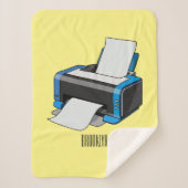 Couverture Sherpa Illustration de dessin d'imprimante (Devant)