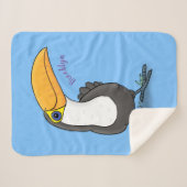 Couverture Sherpa Illustration de dessin humoristique du toucan joye (Devant (Horizontal))