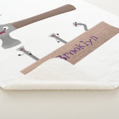 Couverture Sherpa Illustration de dessin mignon, marteau et ongles (3/4)