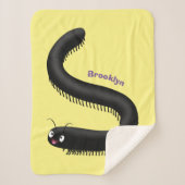 Couverture Sherpa Illustration de dessin mignon millipede (Devant)
