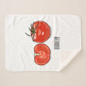 Couverture Sherpa Illustration de dessin sur la tomate (Devant (Horizontal))