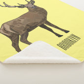 Couverture Sherpa Illustration de dessin sur le cerf (3/4)