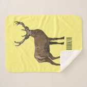 Couverture Sherpa Illustration de dessin sur le cerf (Devant (Horizontal))