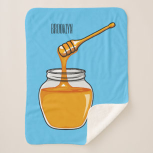 Couverture Sherpa Illustration de dessin sur le miel