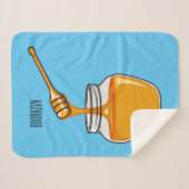 Couverture Sherpa Illustration de dessin sur le miel (Devant (Horizontal))