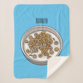 Couverture Sherpa Illustration de dessin sur les céréales (Devant)