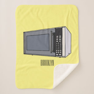 Couverture Sherpa Illustration de dessin sur micro-ondes