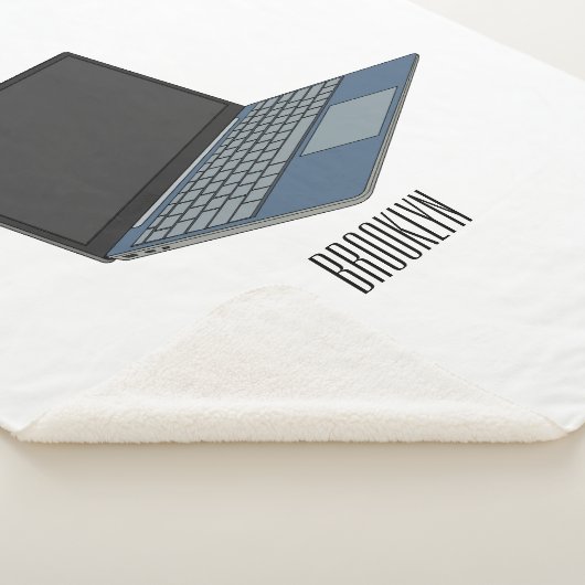 Couverture Sherpa Illustration de dessin sur ordinateur portable (3/4)