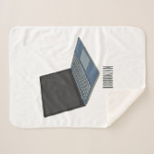 Couverture Sherpa Illustration de dessin sur ordinateur portable (Devant (Horizontal))