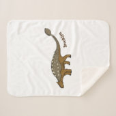 Couverture Sherpa Illustration de dinosaure blindé Ankylosaurus (Devant (Horizontal))
