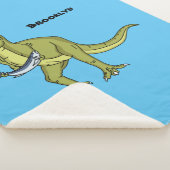 Couverture Sherpa Illustration de dinosaure T rex drôle (3/4)