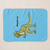 Couverture Sherpa Illustration de dinosaure T rex drôle (Devant (Horizontal))