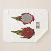 Couverture Sherpa Illustration de dragon fruit (Devant (Horizontal))