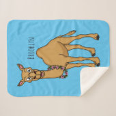 Couverture Sherpa Illustration de dromadaire (Devant (Horizontal))