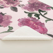 Couverture Sherpa Illustration de fleurs aquarelles sans couture (3/4)