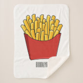 Couverture Sherpa Illustration de frites (Devant)