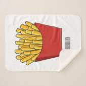 Couverture Sherpa Illustration de frites (Devant (Horizontal))