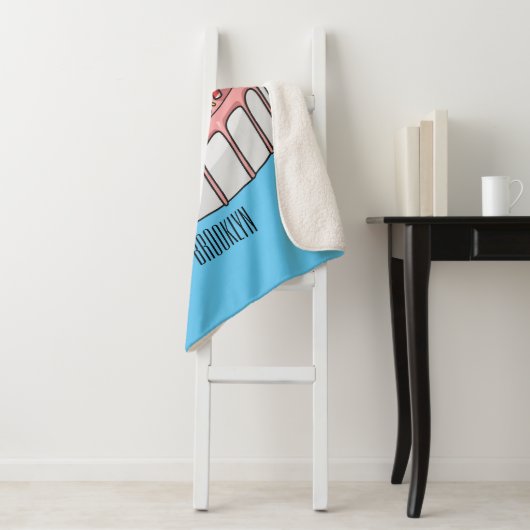 Couverture Sherpa Illustration de gâteau d'anniversaire (En situation)