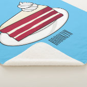 Couverture Sherpa Illustration de gâteau en velours rouge (3/4)