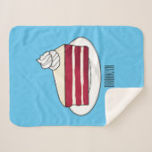 Couverture Sherpa Illustration de gâteau en velours rouge (Devant (Horizontal))